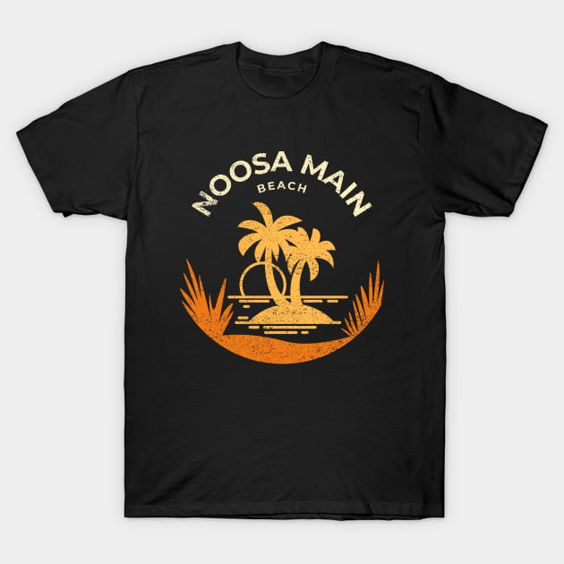 Noosa Main Beach Queensland Australia Vacation Resort Vintage T-Shirt by Inspire Enclave